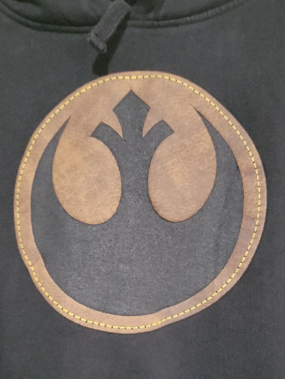 Star Wars Black Hoodie with Brown Rebel Alliance Emblem Size XL - Picture 4 of 7